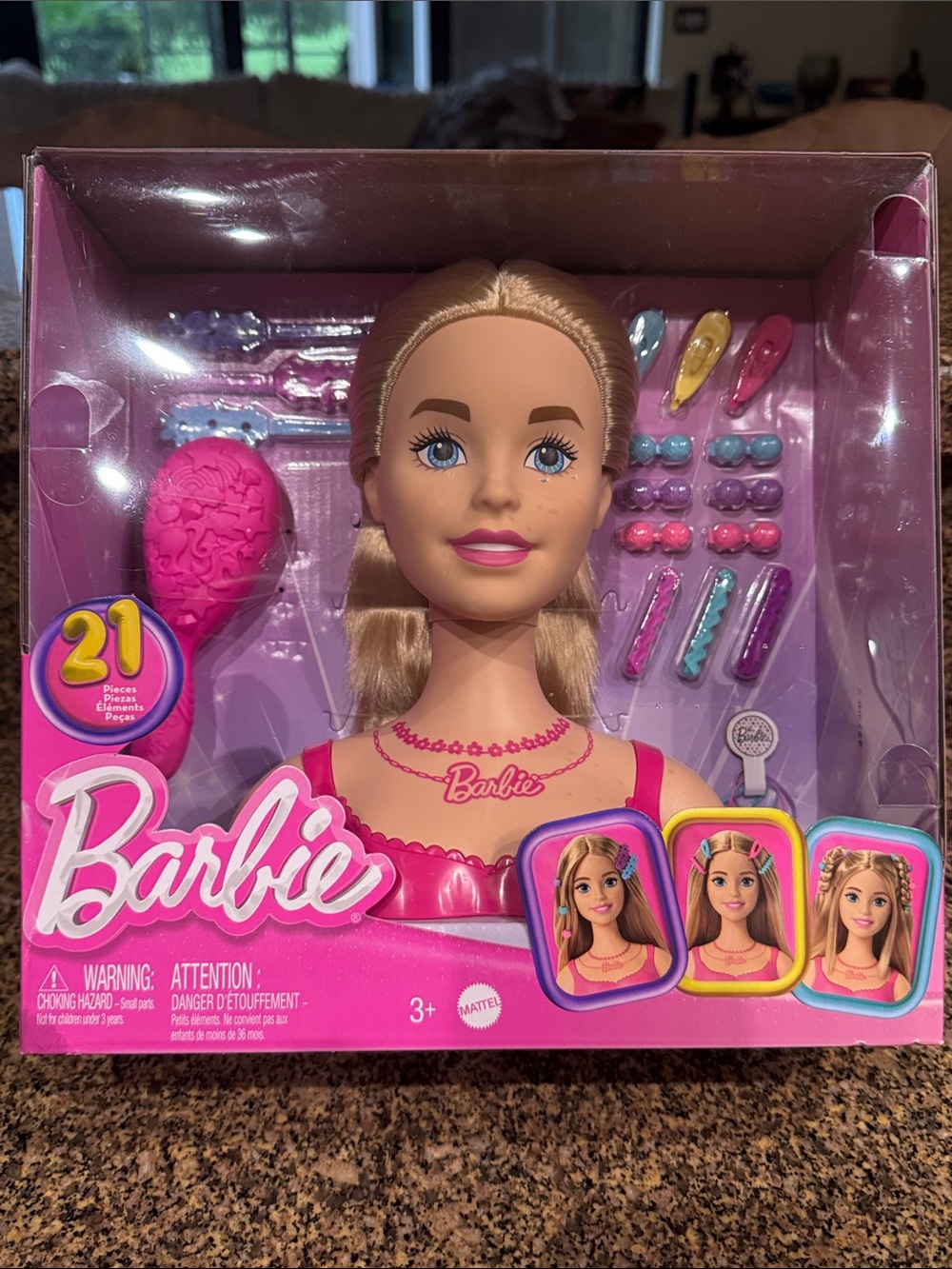 Barbie 21 Pcs Styling Head with Pink Accessories
